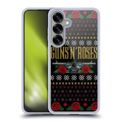 Guns N' Roses Christmas Text Logo Pistol Soft Gel Case for Samsung Galaxy S25+ & MagSafe