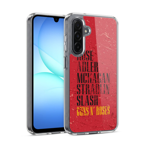 Guns N' Roses Vintage Names Soft Gel Case for Samsung Galaxy A17 4G / 5G