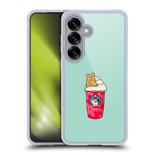 Beth Wilson Doodlecats Gingerbread Latte Soft Gel Case for Samsung Galaxy S25 & MagSafe