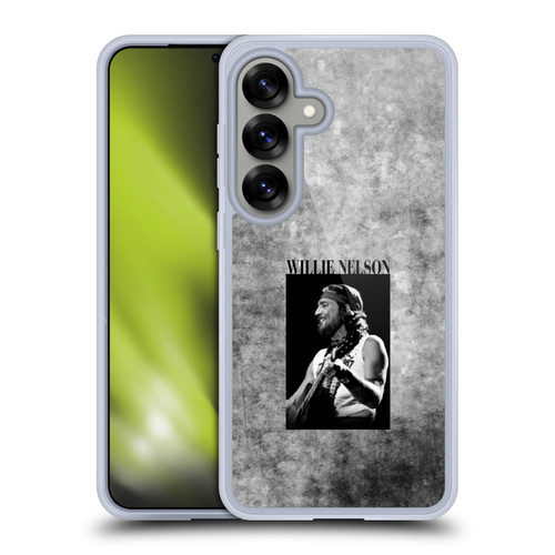 Willie Nelson Grunge Black And White Soft Gel Case for Samsung Galaxy S25 & MagSafe