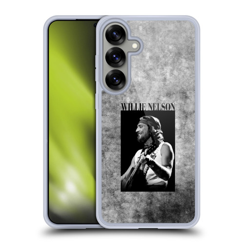Willie Nelson Grunge Black And White Soft Gel Case for Samsung Galaxy S25+ & MagSafe
