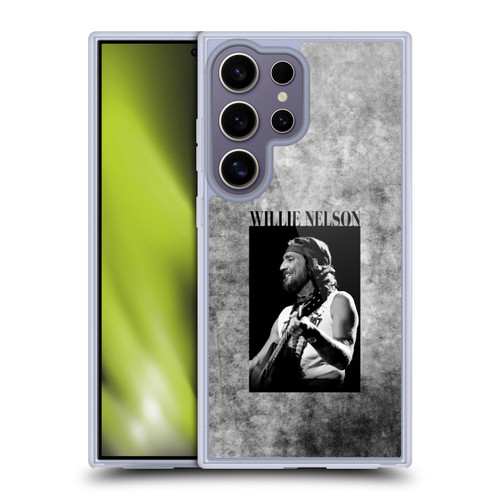 Willie Nelson Grunge Black And White Soft Gel Case for Samsung Galaxy S25 Ultra & MagSafe