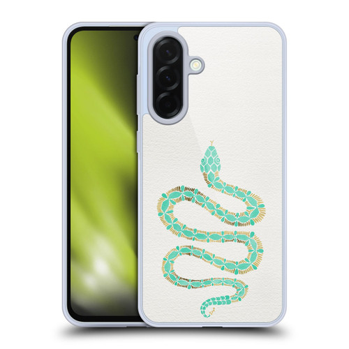 Cat Coquillette Animals Snake Mint Soft Gel Case for Samsung Galaxy A36 5G