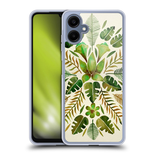 Cat Coquillette Nature Green Tropical Symmetry Soft Gel Case for Samsung Galaxy A06 4G / 5G