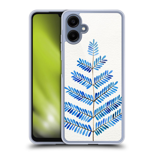 Cat Coquillette Nature Leaflets Blue Soft Gel Case for Samsung Galaxy A06 4G / 5G