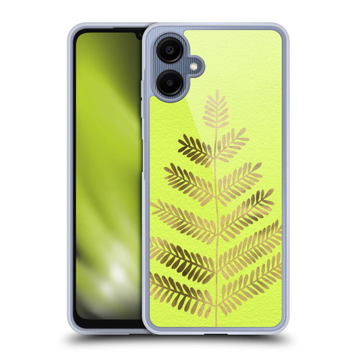Cat Coquillette Nature Leaflets Yellow Soft Gel Case for Samsung Galaxy A06 4G / 5G