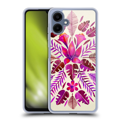 Cat Coquillette Nature Magenta Tropical Symmetry Soft Gel Case for Samsung Galaxy A06 4G / 5G