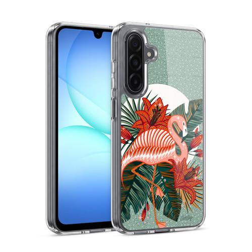 Cat Coquillette Tropical Wildlife Flamingo And Lilies Soft Gel Case for Samsung Galaxy A17 4G / 5G