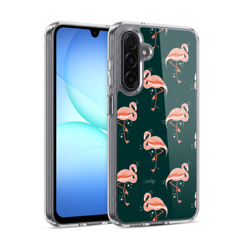 Cat Coquillette Tropical Wildlife Flamingo Sparkles Soft Gel Case for Samsung Galaxy A17 4G / 5G