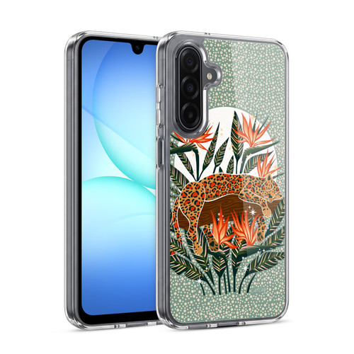Cat Coquillette Tropical Wildlife Leopard Moonrise Soft Gel Case for Samsung Galaxy A17 4G / 5G
