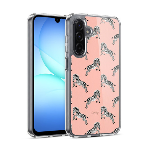 Cat Coquillette Tropical Wildlife Zebra Leap Pattern Soft Gel Case for Samsung Galaxy A17 4G / 5G