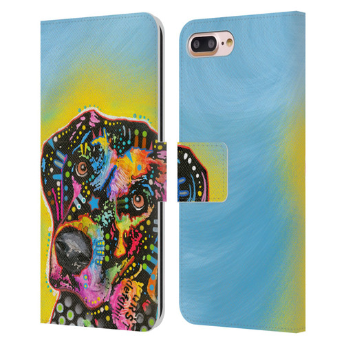 Dean Russo Dogs Labrador Leather Book Wallet Case Cover For Apple iPhone 7 Plus / iPhone 8 Plus