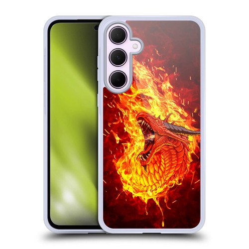 Christos Karapanos Mythical Through The Flames Soft Gel Case for Samsung Galaxy A35 5G