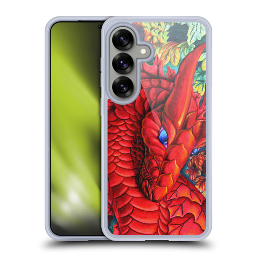 Carla Morrow Dragons Red Autumn Dragon Soft Gel Case for Samsung Galaxy S25 & MagSafe