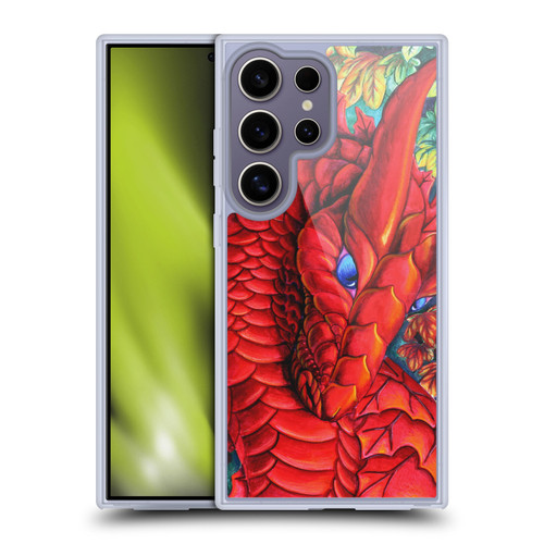 Carla Morrow Dragons Red Autumn Dragon Soft Gel Case for Samsung Galaxy S25 Ultra & MagSafe