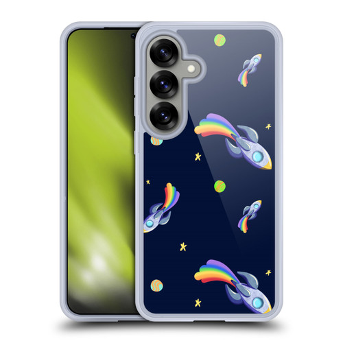 Carla Morrow Patterns Rocketship Soft Gel Case for Samsung Galaxy S25 & MagSafe