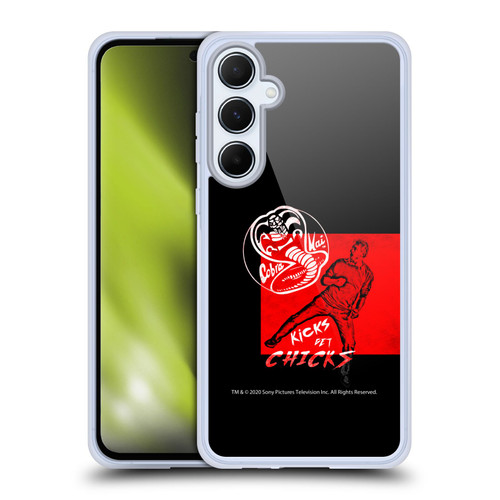 Cobra Kai Composed Art John Lawrence Kicks Soft Gel Case for Samsung Galaxy A55 5G