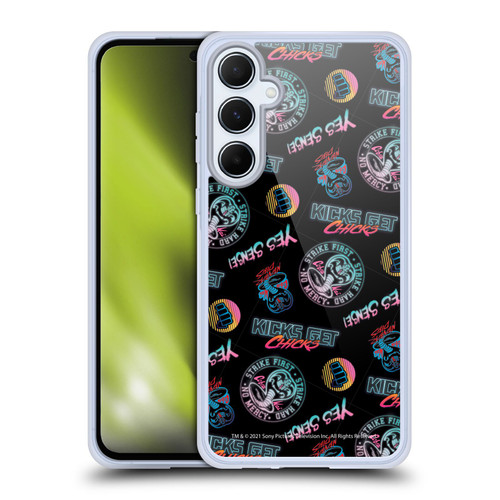 Cobra Kai Key Art Strike Hard Logo Pattern Soft Gel Case for Samsung Galaxy A55 5G