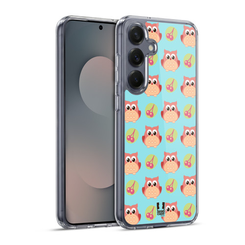Head Case Designs Cutie Animal Patterns Owl Soft Gel Case for Samsung Galaxy S25+ & MagSafe