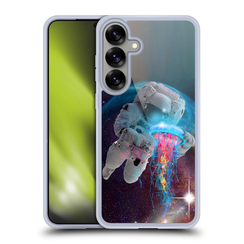 Dave Loblaw Jellyfish Astronaut And Jellyfish Soft Gel Case for Samsung Galaxy S25+ & MagSafe