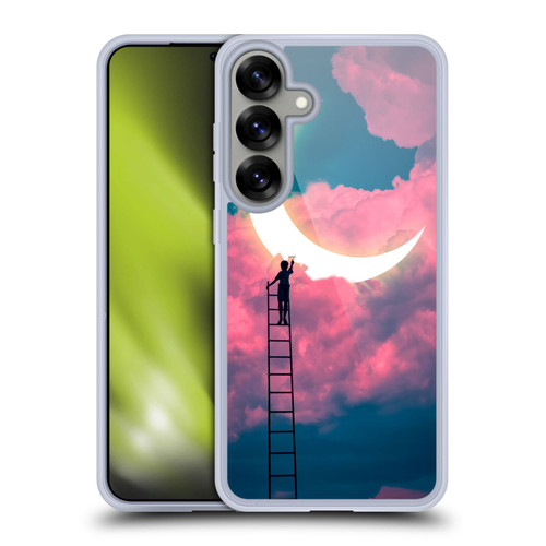 Dave Loblaw Sci-Fi And Surreal Boy Painting Moon Clouds Soft Gel Case for Samsung Galaxy S25+ & MagSafe