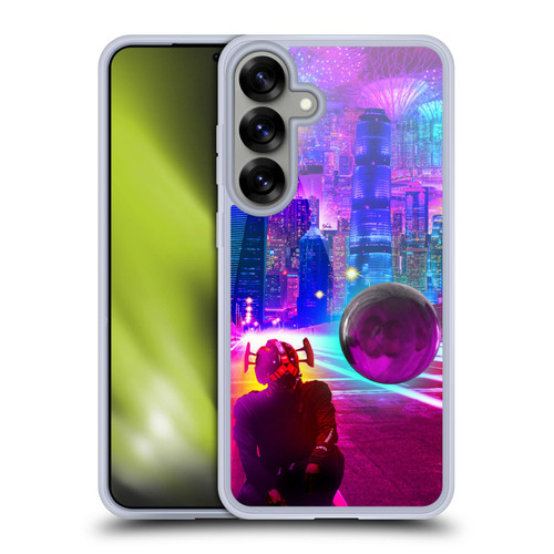 Dave Loblaw Sci-Fi And Surreal Synthwave Street Soft Gel Case for Samsung Galaxy S25+ & MagSafe