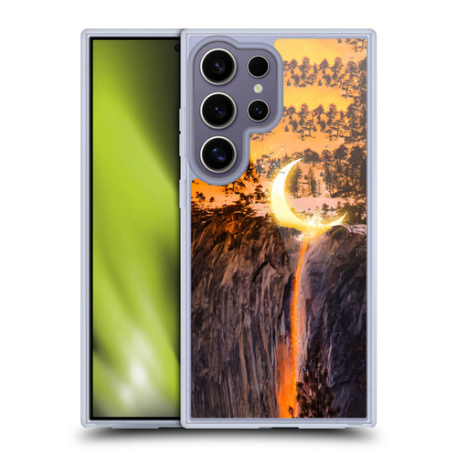 Dave Loblaw Sci-Fi And Surreal Fire Canyon Moon Soft Gel Case for Samsung Galaxy S25 Ultra & MagSafe