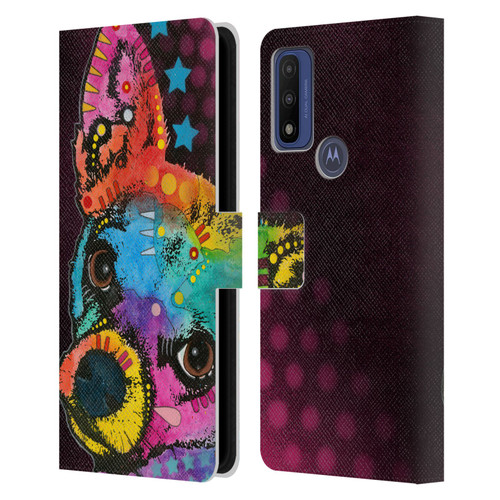 Dean Russo Dogs Pop Chihuahua Leather Book Wallet Case Cover For Motorola G Pure