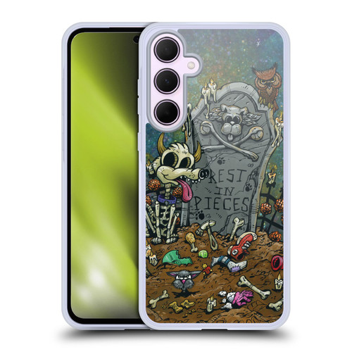 David Lozeau Colourful Art Halloween Dog Soft Gel Case for Samsung Galaxy A35 5G