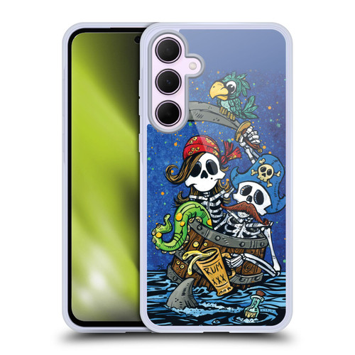 David Lozeau Colourful Art Pirate Couple Soft Gel Case for Samsung Galaxy A35 5G