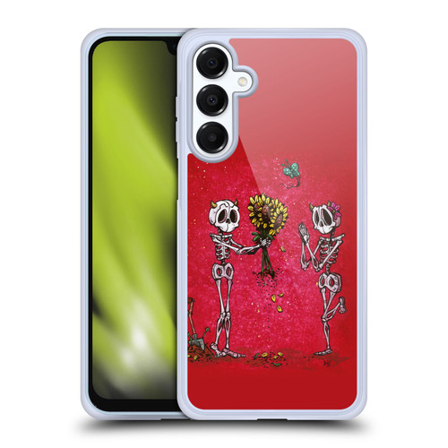 David Lozeau Skeleton Grunge Sunflower Soft Gel Case for Samsung Galaxy A16 5G & MagSafe