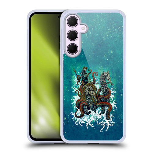 David Lozeau Skeleton Grunge Neptune Nautical Soft Gel Case for Samsung Galaxy A35 5G