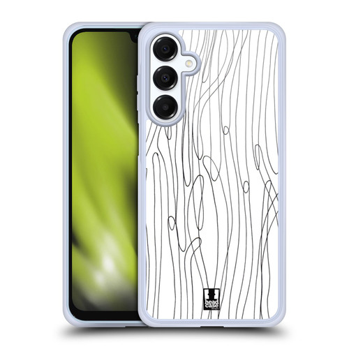Head Case Designs Black And White Doodle Patterns Seaweeds Soft Gel Case for Samsung Galaxy A16 5G & MagSafe