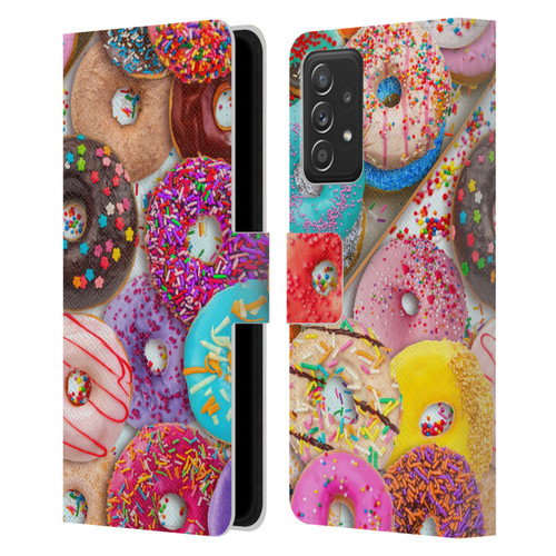 Aimee Stewart Colourful Sweets Donut Noms Leather Book Wallet Case Cover For Samsung Galaxy A53 5G (2022)