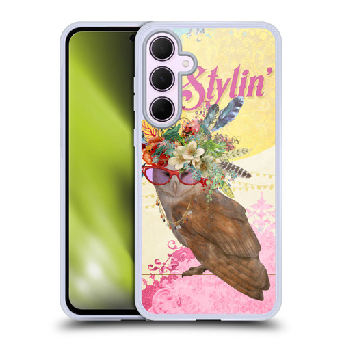 Duirwaigh Boho Animals Owl Soft Gel Case for Samsung Galaxy A35 5G