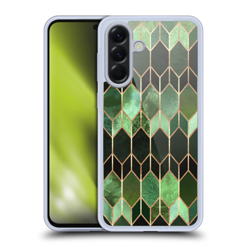 Elisabeth Fredriksson Geometric Design And Pattern Green Stained Glass Soft Gel Case for Samsung Galaxy A56 5G