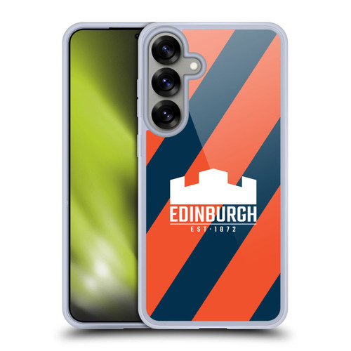 Edinburgh Rugby Logo Art Diagonal Stripes Soft Gel Case for Samsung Galaxy S25+ & MagSafe