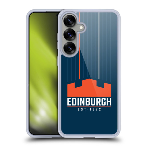 Edinburgh Rugby Logo Art Vertical Stripes Soft Gel Case for Samsung Galaxy S25+ & MagSafe