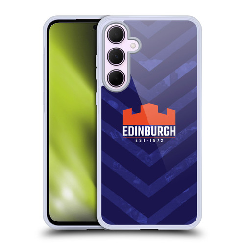 Edinburgh Rugby Graphic Art Blue Pattern Soft Gel Case for Samsung Galaxy A35 5G