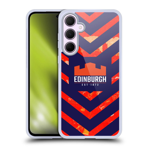 Edinburgh Rugby Graphic Art Orange Pattern Soft Gel Case for Samsung Galaxy A35 5G