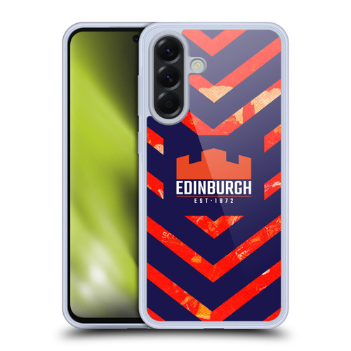 Edinburgh Rugby Graphic Art Orange Pattern Soft Gel Case for Samsung Galaxy A56 5G