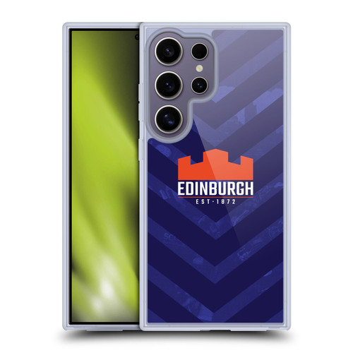 Edinburgh Rugby Graphic Art Blue Pattern Soft Gel Case for Samsung Galaxy S25 Ultra & MagSafe