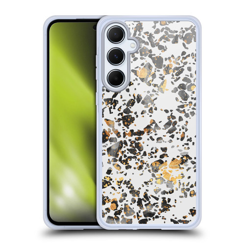 Elisabeth Fredriksson Sparkles Gold Speckled Terrazzo Soft Gel Case for Samsung Galaxy A55 5G