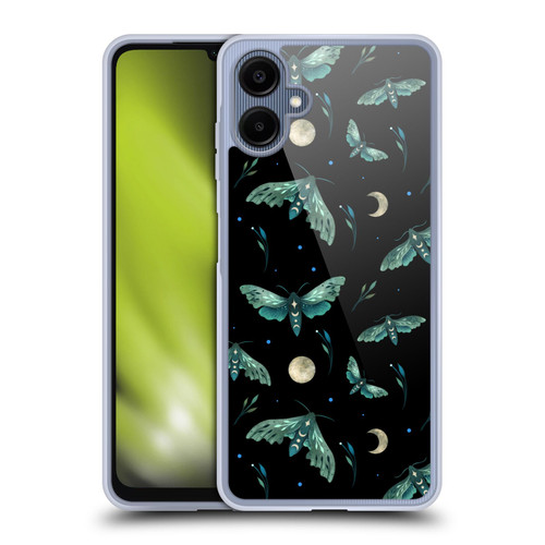 Episodic Drawing Art Lime Hawk Moth Pattern Soft Gel Case for Samsung Galaxy A06 4G / 5G