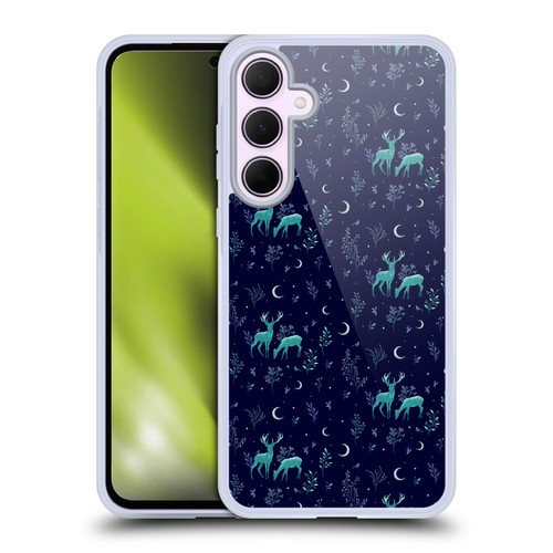 Episodic Drawing Pattern Deers In The Moonlight Soft Gel Case for Samsung Galaxy A35 5G
