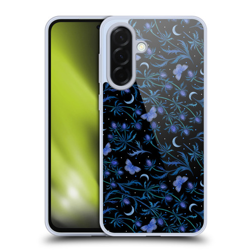 Episodic Drawing Pattern Blue Thistle Soft Gel Case for Samsung Galaxy A36 5G
