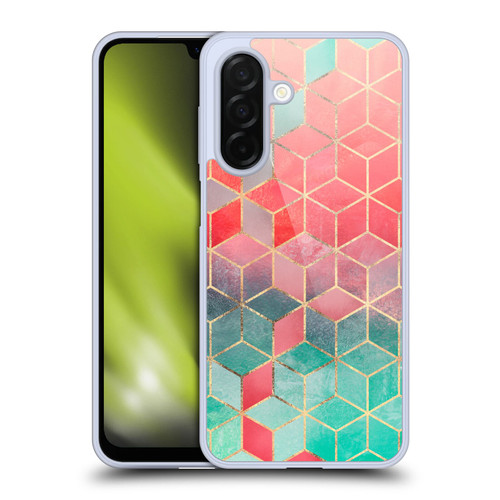 Elisabeth Fredriksson Cubes Collection Rose And Turquoise Soft Gel Case for Samsung Galaxy A26 5G