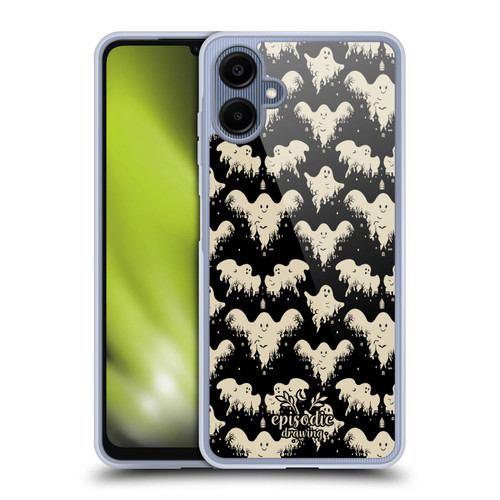 Episodic Drawing Spooky Patterns Halloween Ghost Soft Gel Case for Samsung Galaxy A06 4G / 5G