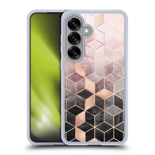 Elisabeth Fredriksson Cubes Collection Pink And Grey Gradient Soft Gel Case for Samsung Galaxy S25 & MagSafe