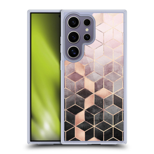 Elisabeth Fredriksson Cubes Collection Pink And Grey Gradient Soft Gel Case for Samsung Galaxy S25 Ultra & MagSafe